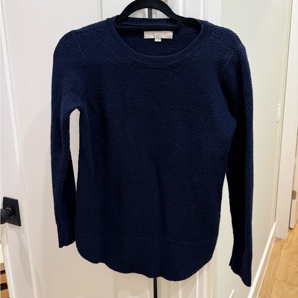 Loft long sleeve navy sweater